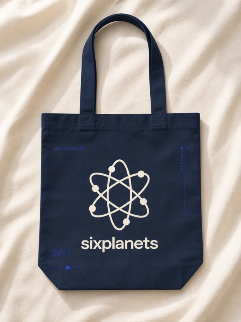 sixplanets Tote - custom DTF printed apparel